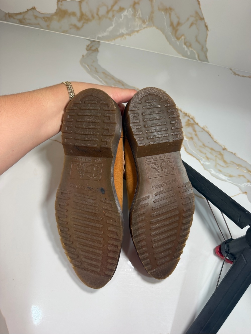 Women’s Vintage Tan Suede Mary Jane T-Strap Flats - Picture 4 of 11